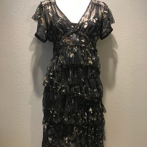 Thakoon sheer short sleeve dress